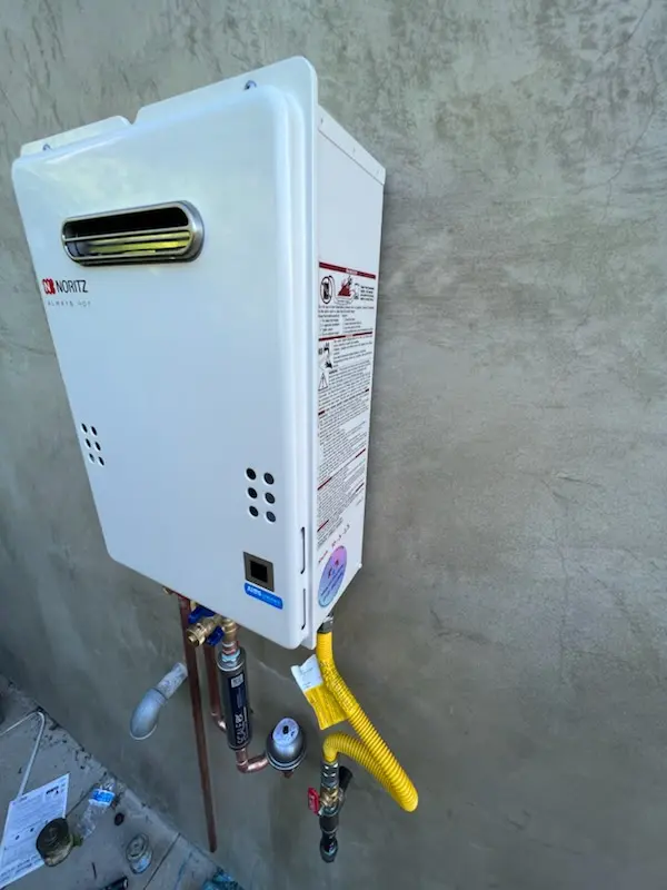 Tankless water heater installation for Homeland homes